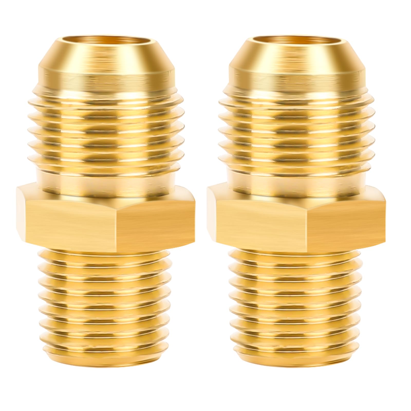 Amazon.co.jp: 3/8インチ フレア x 1/4インチ NPTオス金属 真鍮